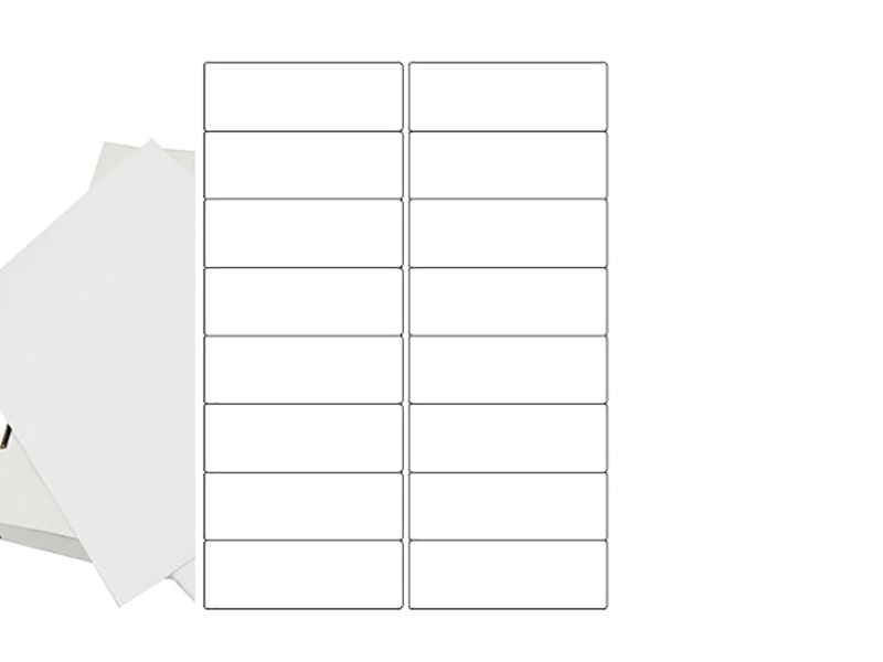 A4 Sheets Of Labels 16 Per Sheet (99 x 34mm)
