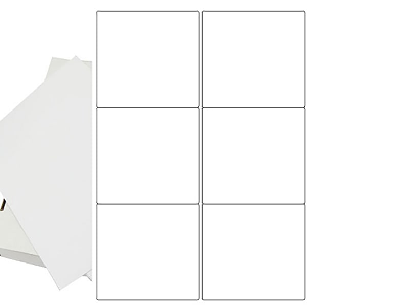 A4 Sheets Of Labels 6 Per Sheet (Label 99 x 93mm)