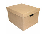 Archive Cardboard Boxes With Handles and Lids 15 x 12 x 9"