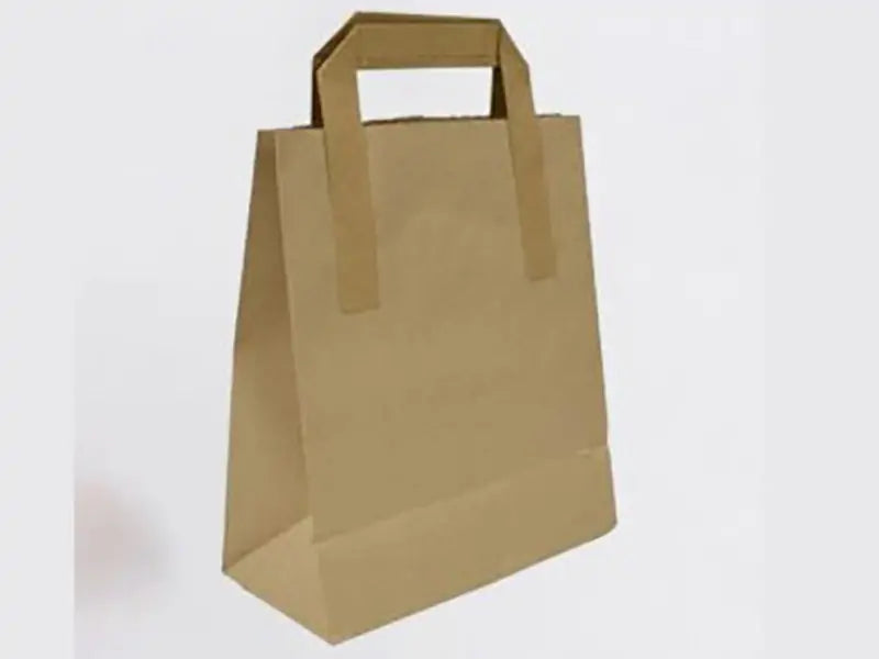 Large Brown Takeaway Kraft Paper Bags 10x5.5x12.5"