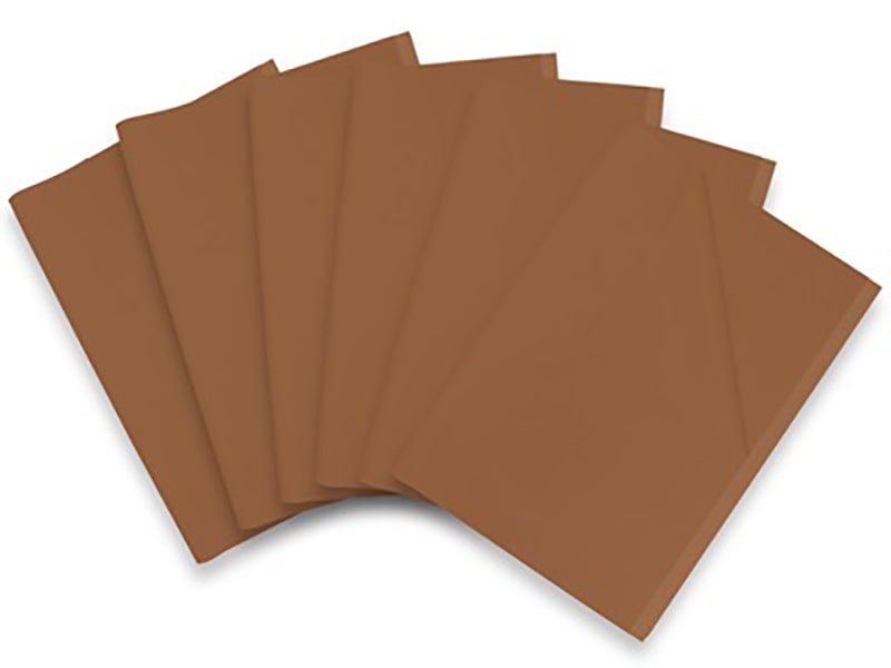 Brown coloured acid free tissue paper, 500x750mm