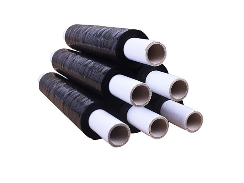 Black Pallet Stretch Shrink Wrap Ext. Core 400mm x 300m, 17mu. Medium Duty