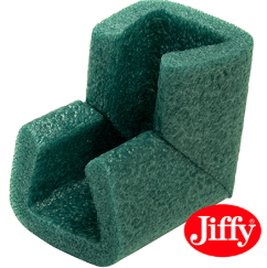 60-80mm Ocean Green Jiffy Foam Corners U80