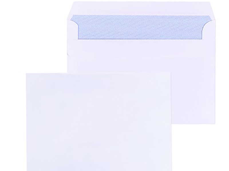 C6 Plain White Self Seal Envelopes 114 x 162mm