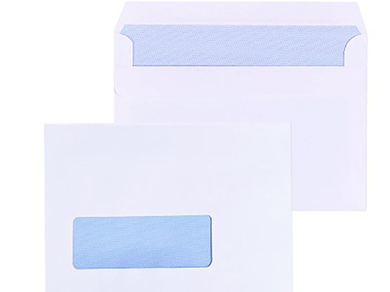 C6 Window White Self Seal Envelopes 114 x 162mm