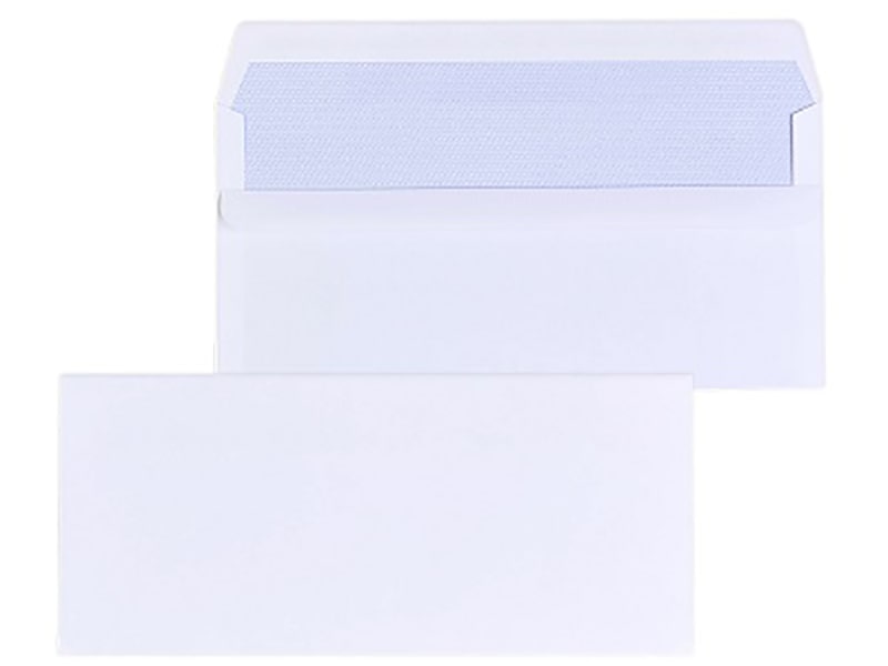 DL Plain White Self Seal Envelopes 110 x 220mm