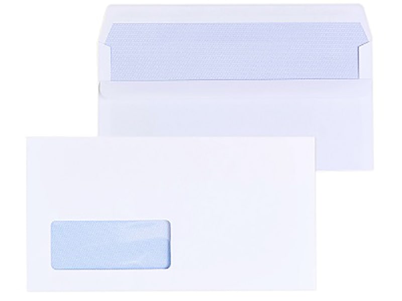 DL Window White Self Seal Envelopes 110 x 220mm