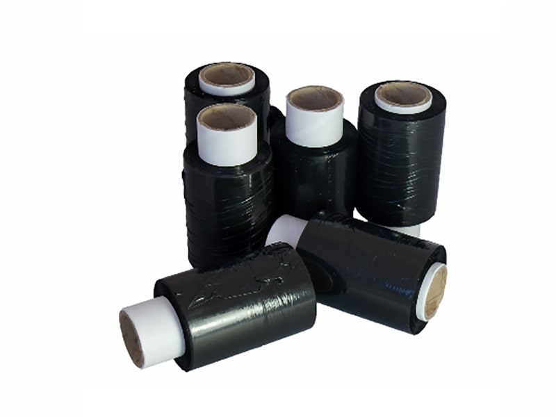 Black Mini Pallet Stretch Shrink Wrap 100mm x 150m, 17mu
