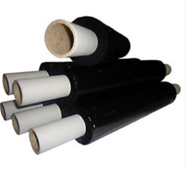 Black Pallet Stretch Shrink Wrap Ext. Core 400mm x 150m, 17mu– hslpackaging