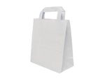 Small White Takeaway Kraft Paper Bags 7x3.5x8.5"
